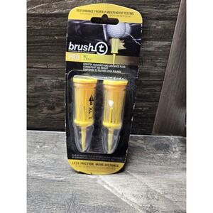 Brush-T Pro XLT Jumbo Golf Tees 2 Pack Yellow